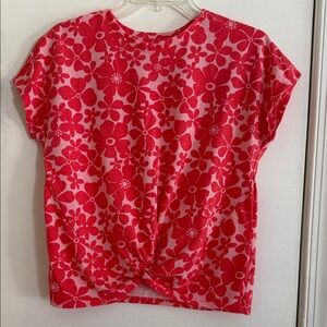 Wonder Nation Pink Floral Twist Tee